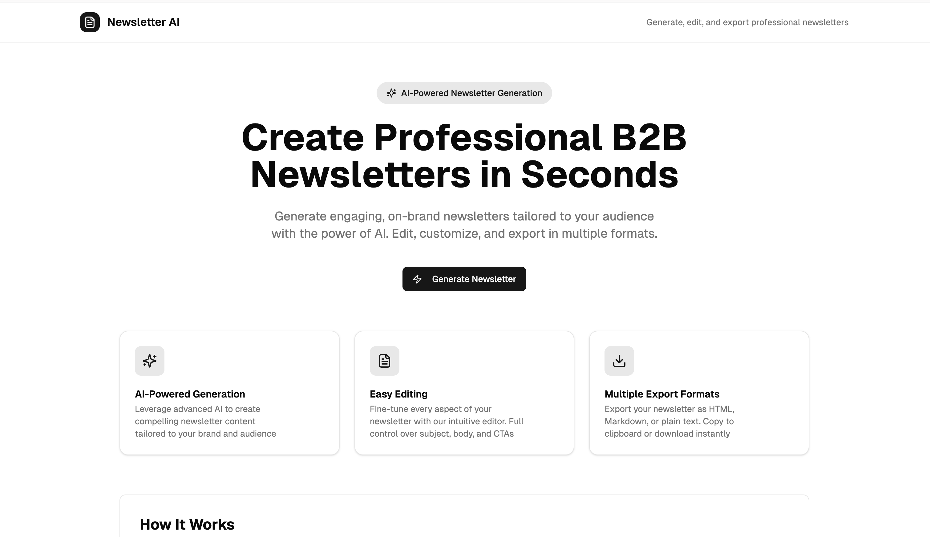 B2B Newsletter Writer AI